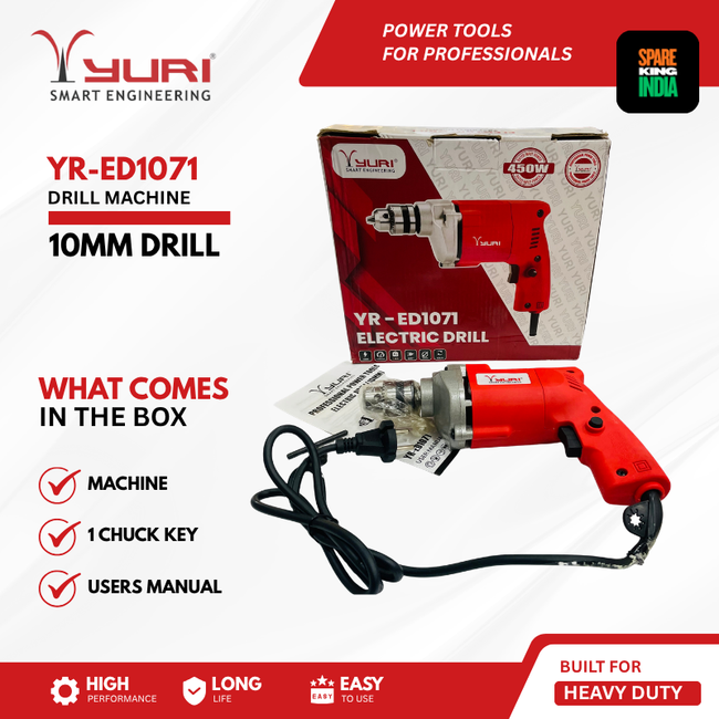yuri 10 mm drill machine at spare king india