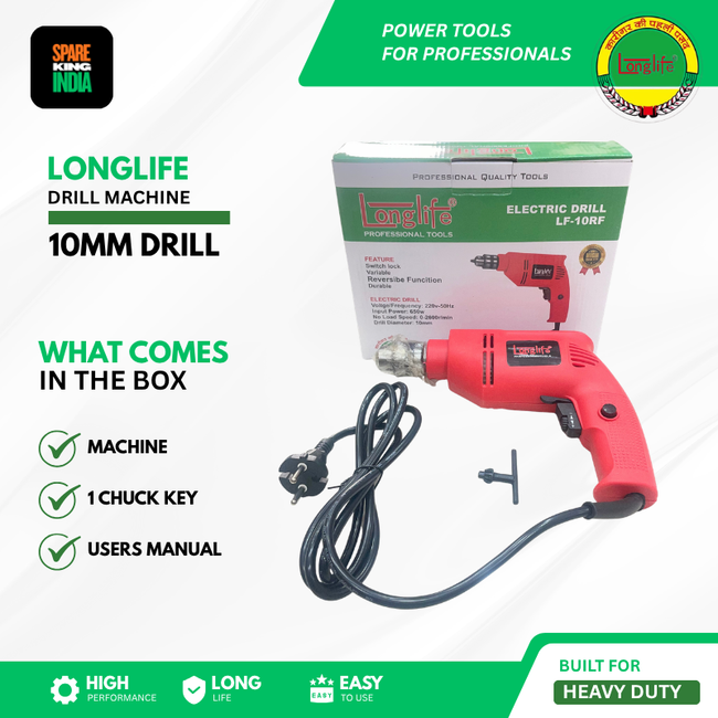 long life drill machine spare king india